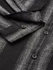 Men's Black Slim Fit Striped Casual Shirt