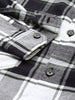 Men's Navy Blue Regular Fit Checked Casual Shirt