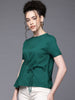Women's Relaxed Fit Textured Ruched Top