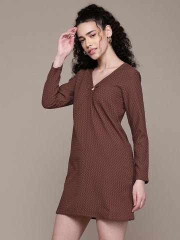 Freehand Women A Line Textured Shift Dress