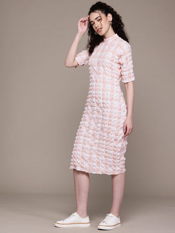 Freehand Women Fitted Textured Bodycon Dress