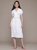 Freehand Women Relaxed Fit Textured Shirt Dress