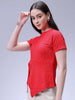Women's Red Regular Fit Casual Top