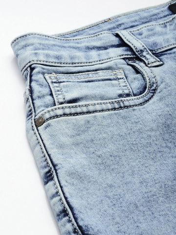 Women's Blue Straight Fit Street Jeans