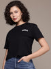 Freehand Women Relaxed Fit Solid T-Shirt