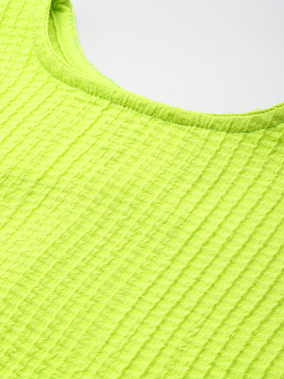 Women's Regular Fit Textured Designer Back  Tie Up Top