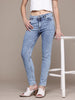 Women's Blue Slim Fit Vintage Jeans