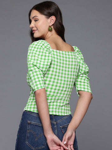 Women's Fitted Textured Wrap Top