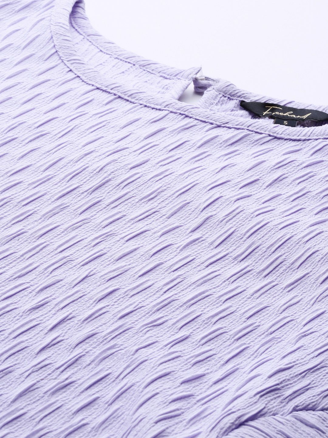 Freehand Women Relaxed Fit Textured Ruched Dress