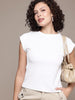 Women's Boxy Textured Boxy Top