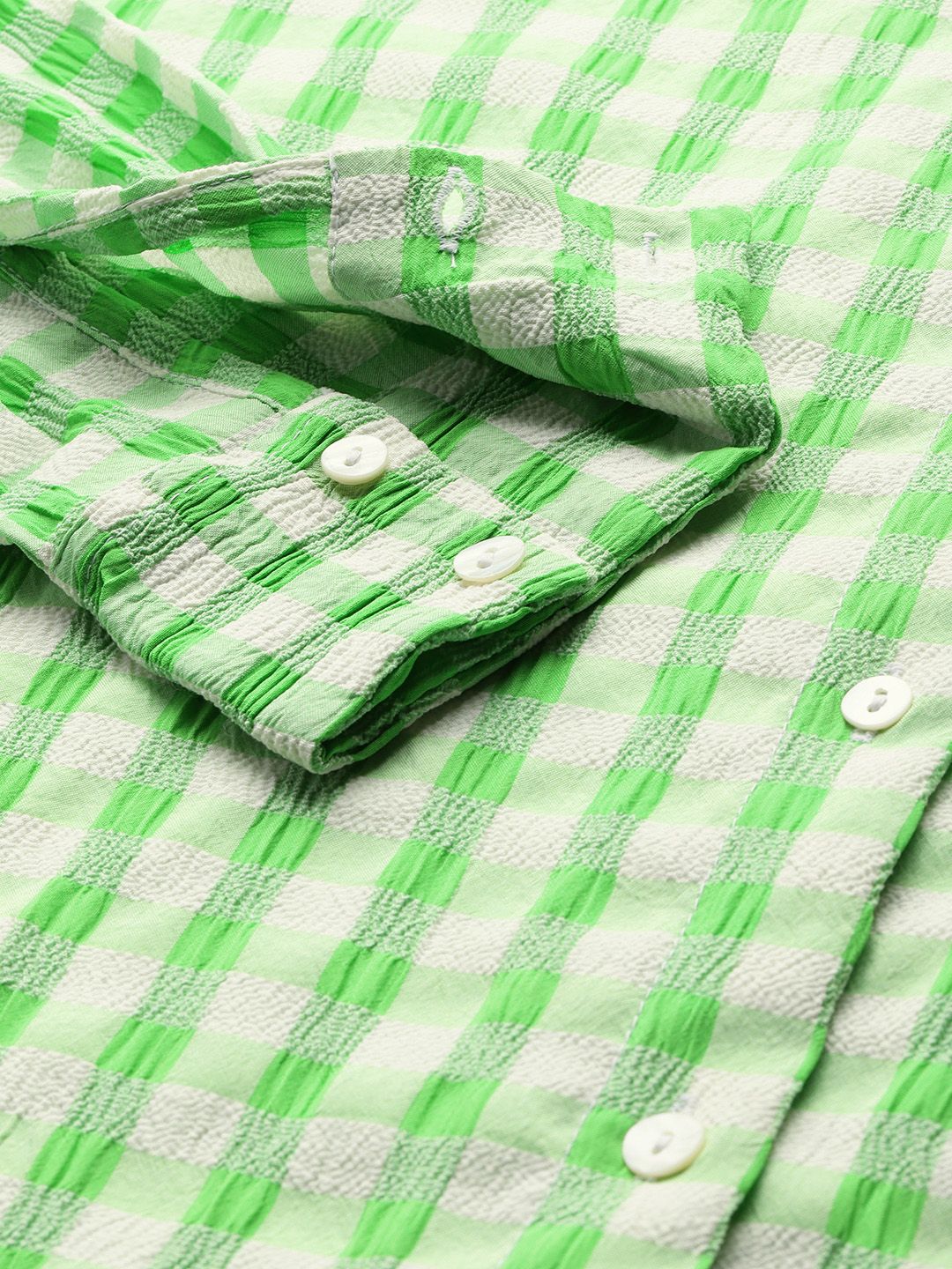 Freehand Women Regular Fit Textured Casual Long Shirt