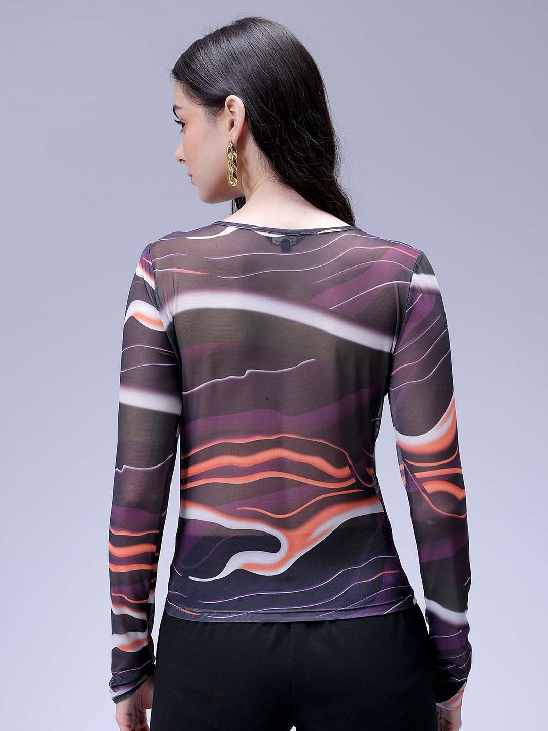 Women's Multicolor Regular Fit Party Wear Top