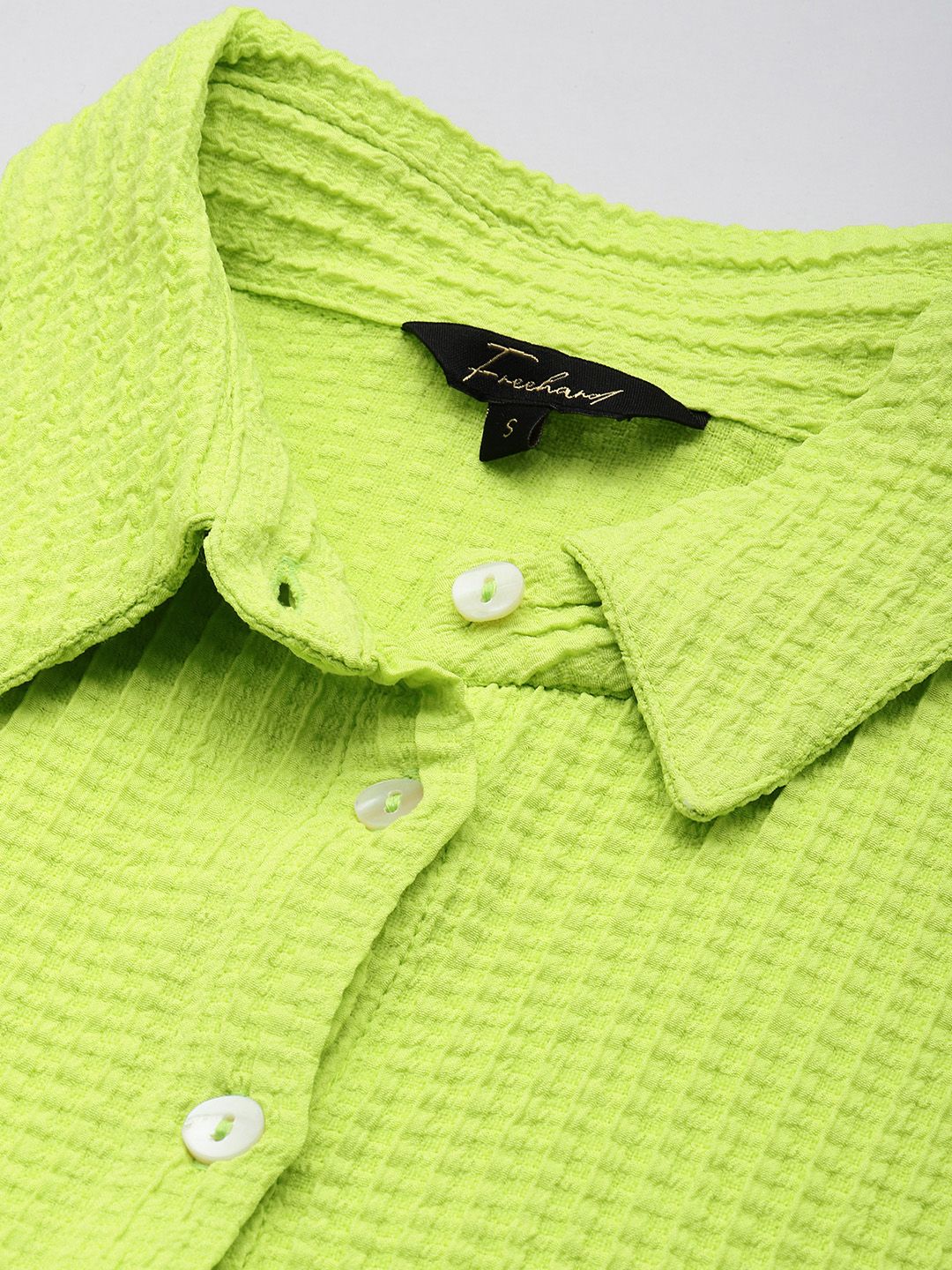 Freehand Women Regular Fit Textured Casual Shirt