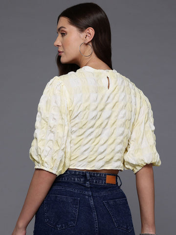 Women's Fitted Textured Regular Top