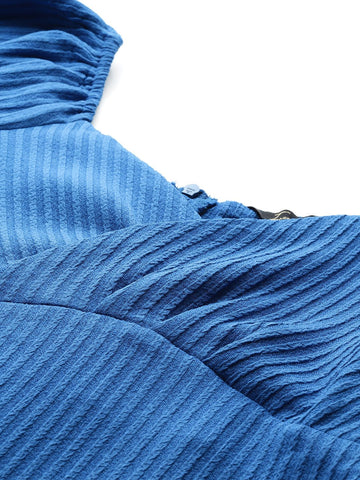 Freehand Women Fitted Textured Midi Dress