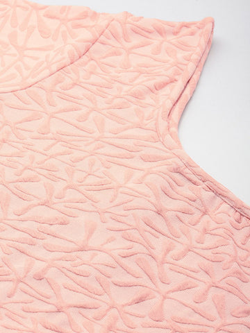 Women's Fitted Textured One Shoulder Top