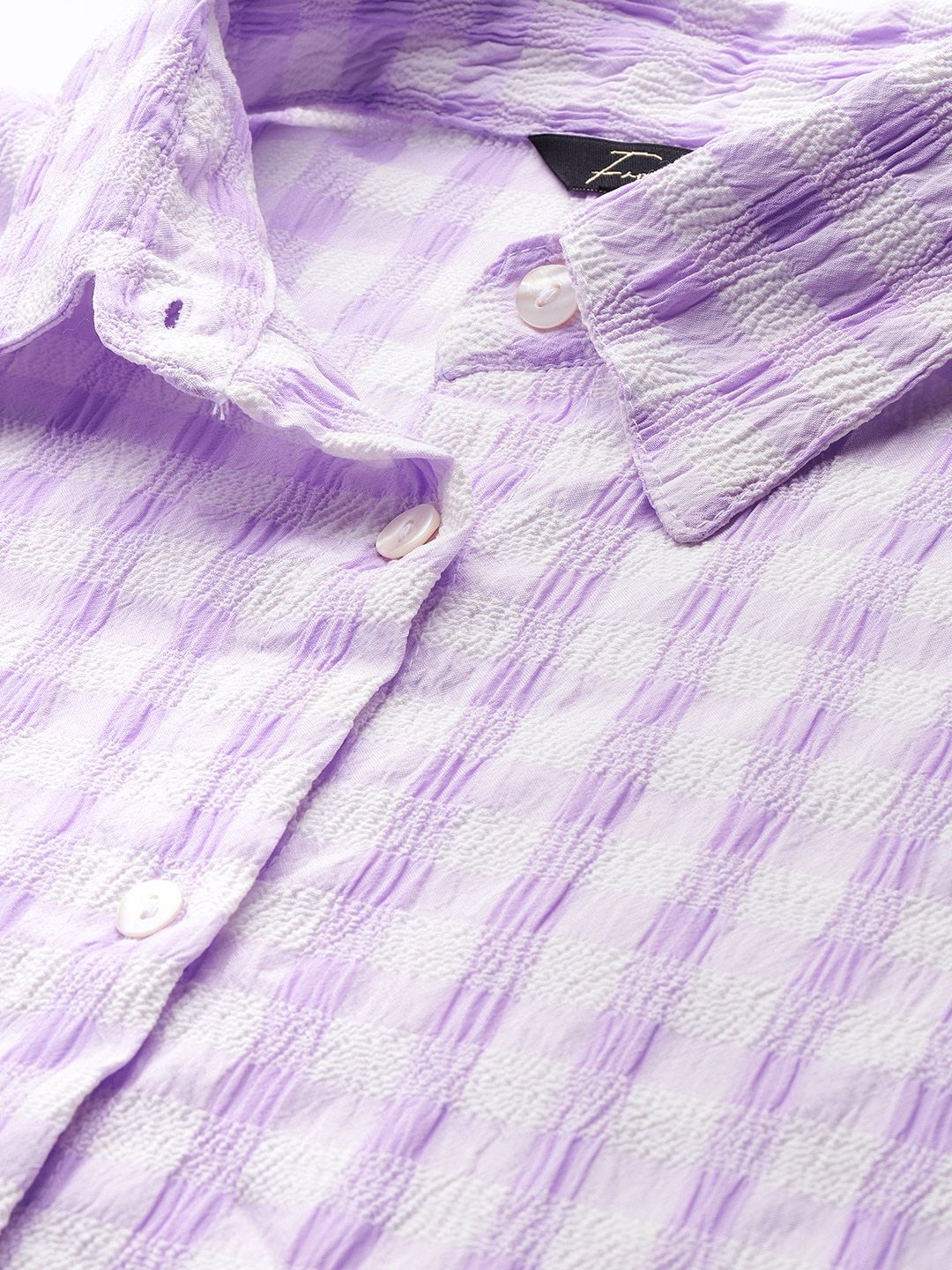 Freehand Women Regular Fit Textured Casual Long Shirt