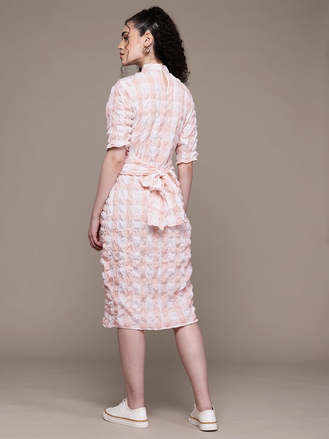 Freehand Women Fitted Textured Bodycon Dress