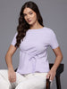 Women's Relaxed Fit Textured Ruched Top