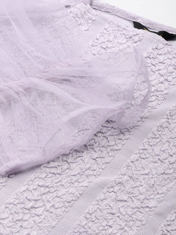 Women's Regular Fit Textured Ballon Top