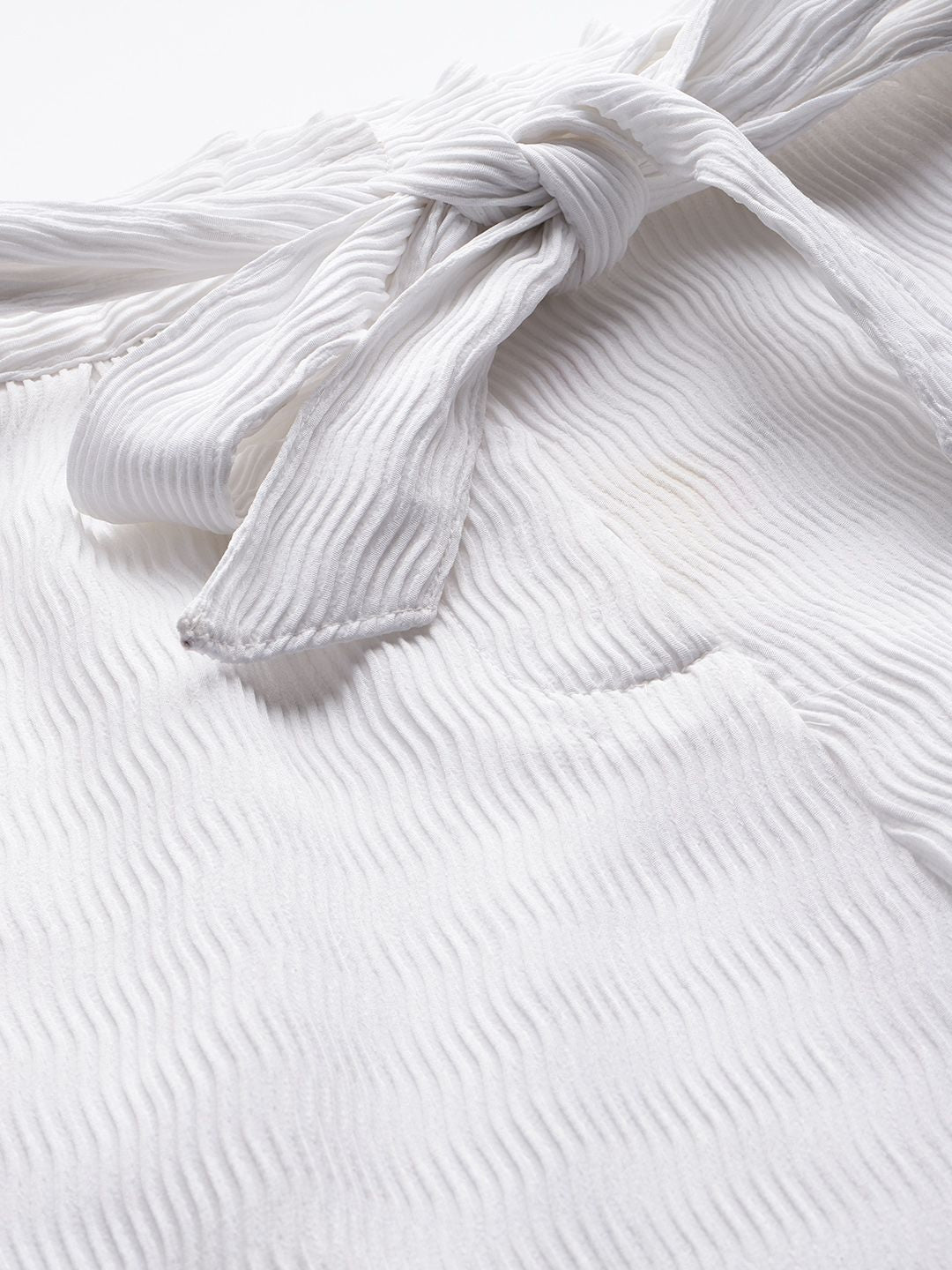 Women's White Regular Fit Casual Trousers