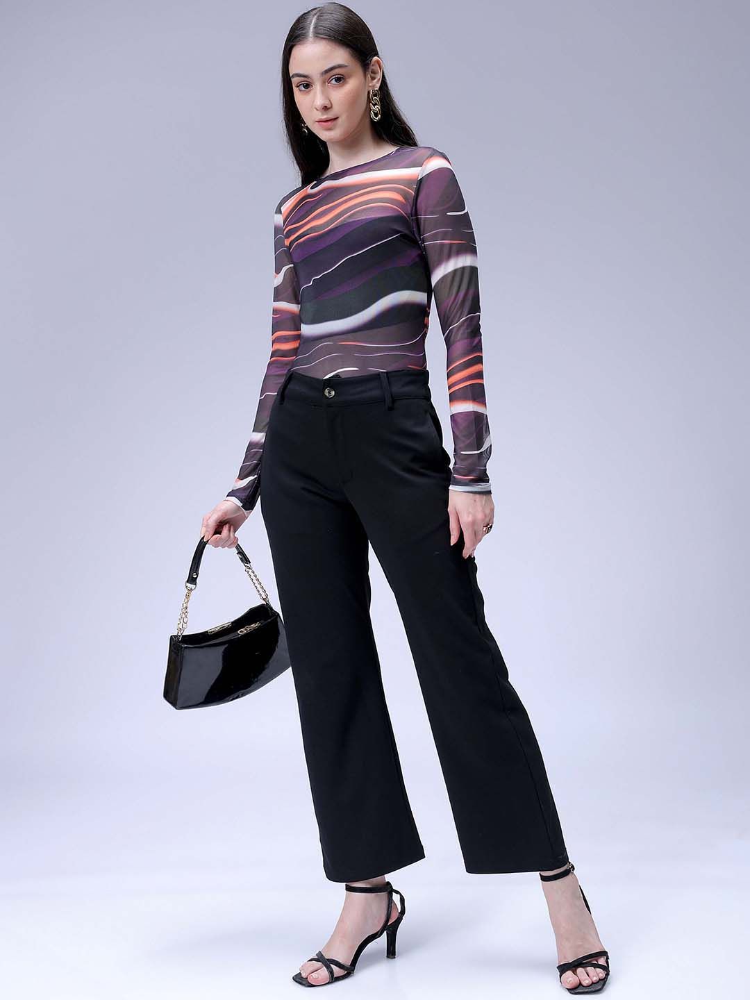 Women's Multicolor Regular Fit Party Wear Top