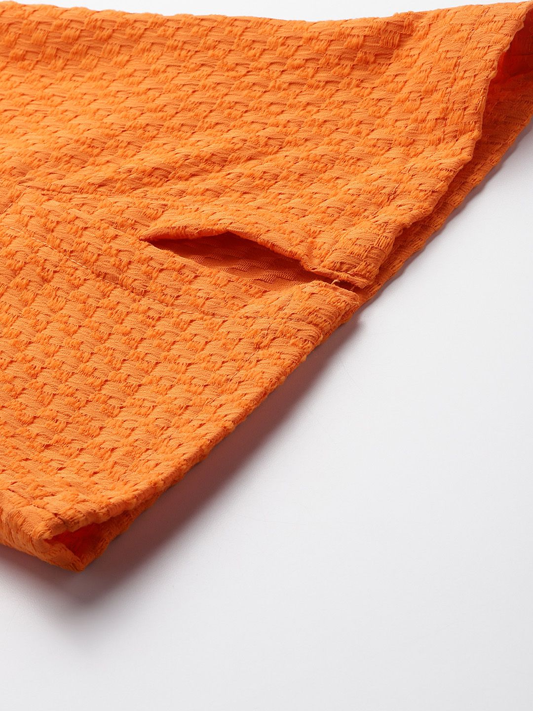 Women's Orange Flare Fit Casual Trousers