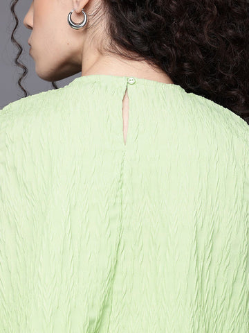 Women's Regular Fit Textured Crop Top