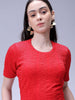 Women's Red Regular Fit Casual Top
