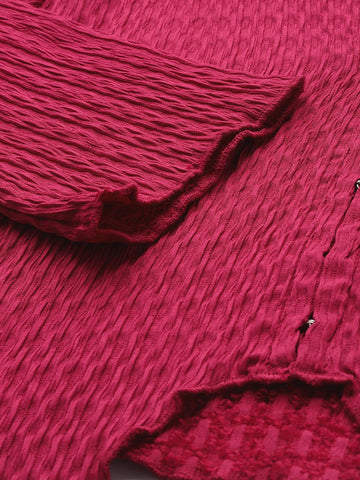 Freehand Women Regular Fit Textured Casual Shirt