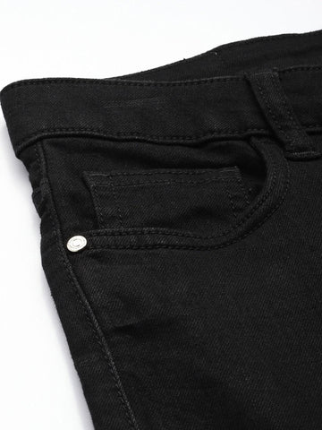 Women's Black Slim Fit Casual Jeans