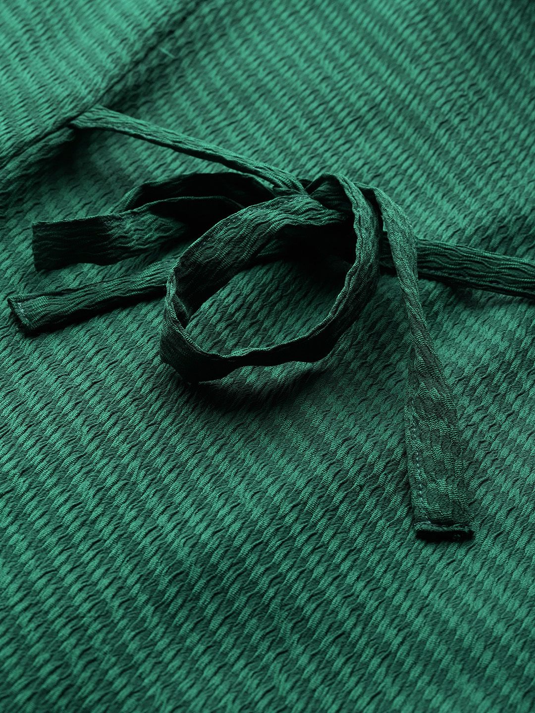 Freehand Women Flare Textured Button Down Dress