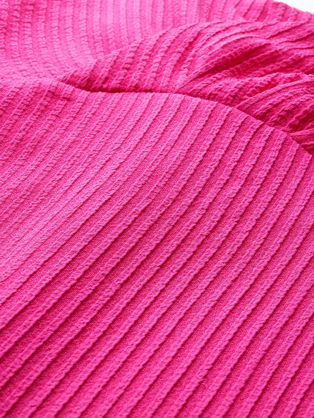 Freehand Women Fitted Textured Midi Dress