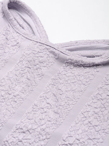 Women's Fitted Textured Crop Top