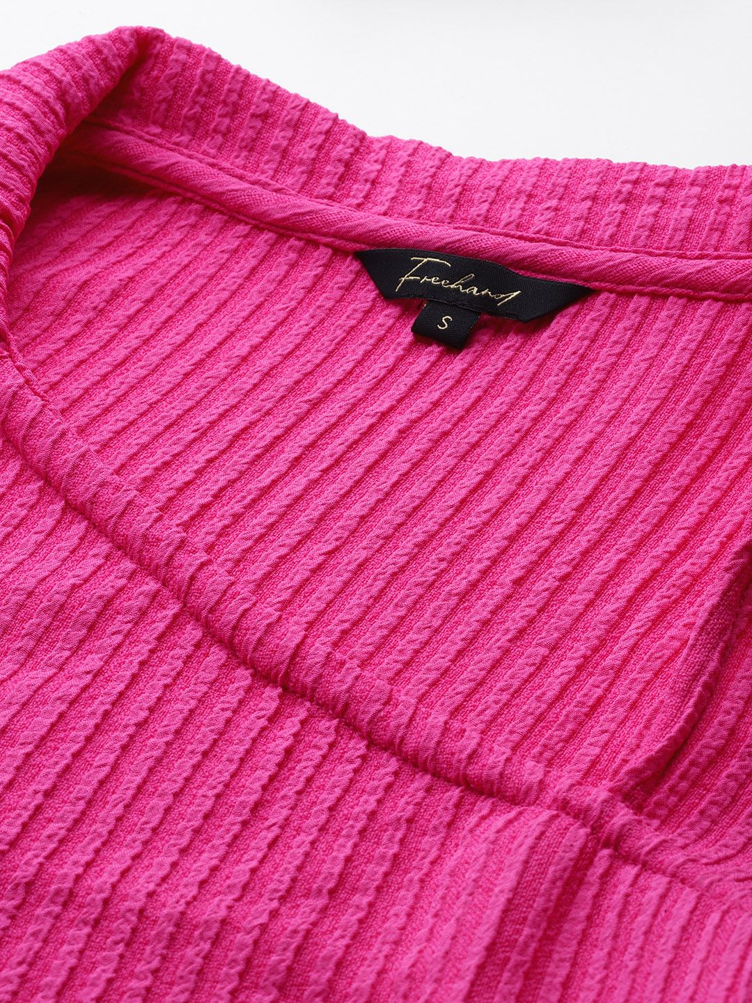 Women's Fitted Textured Asymmetric Top