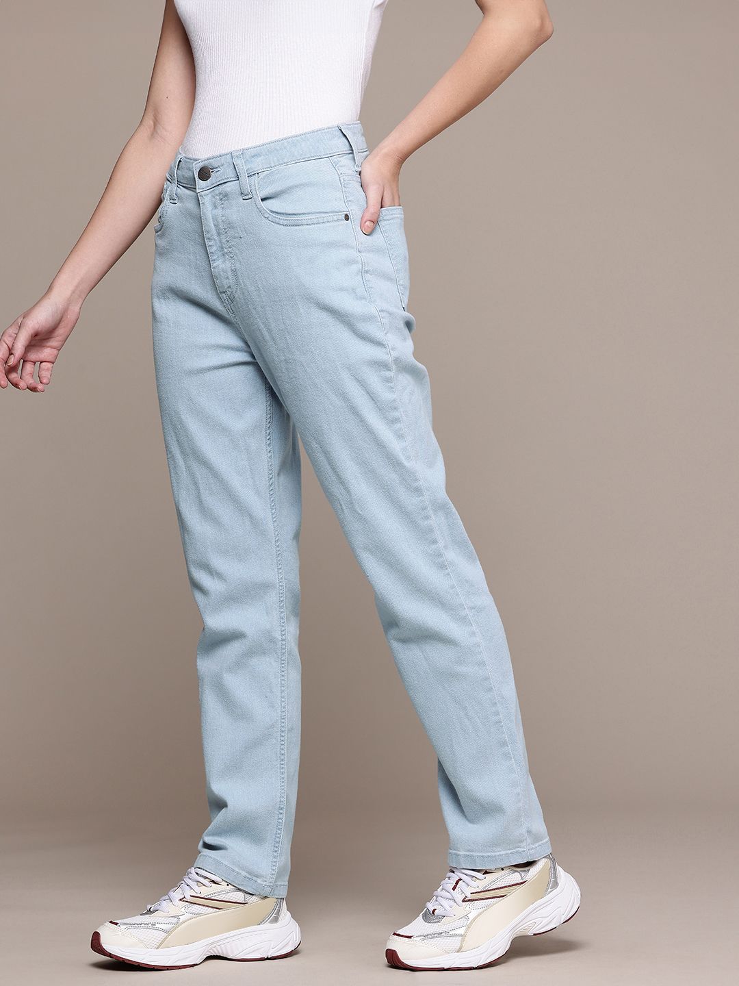 Women's Blue Slim Fit Casual Jeans