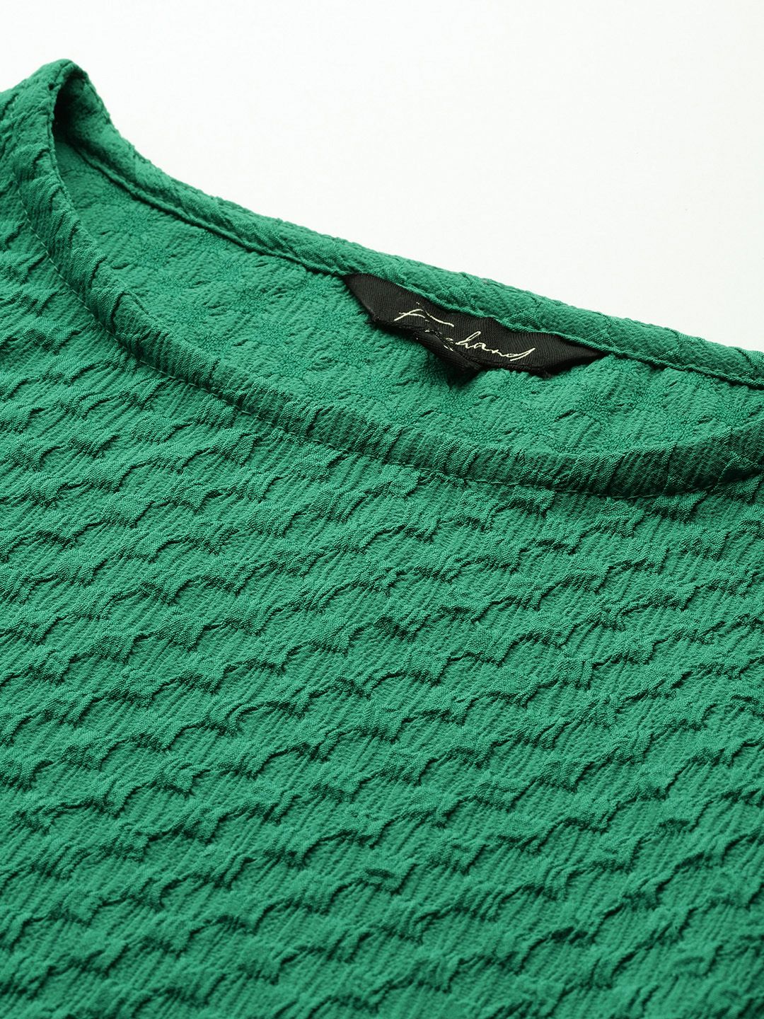 Women's Regular Fit Textured Cinched Waist Top