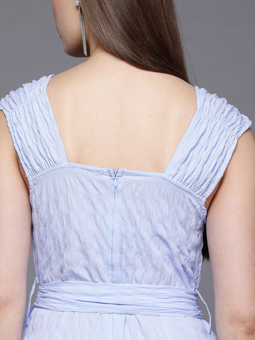 Freehand Women Regular Fit Textured Ruched Jumpsuit