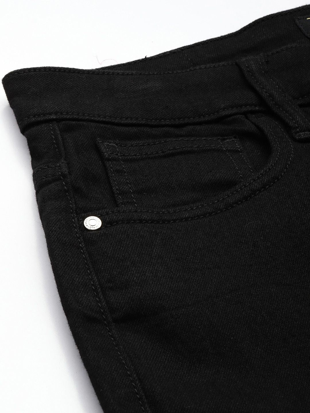 Women's Black Straight Fit Casual Jeans