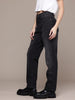 Women's Black Straight Fit Casual Jeans