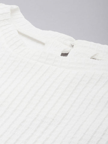 Women's Boxy Textured Boxy Top