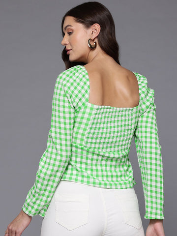 Women's Regular Fit Textured Twist Top