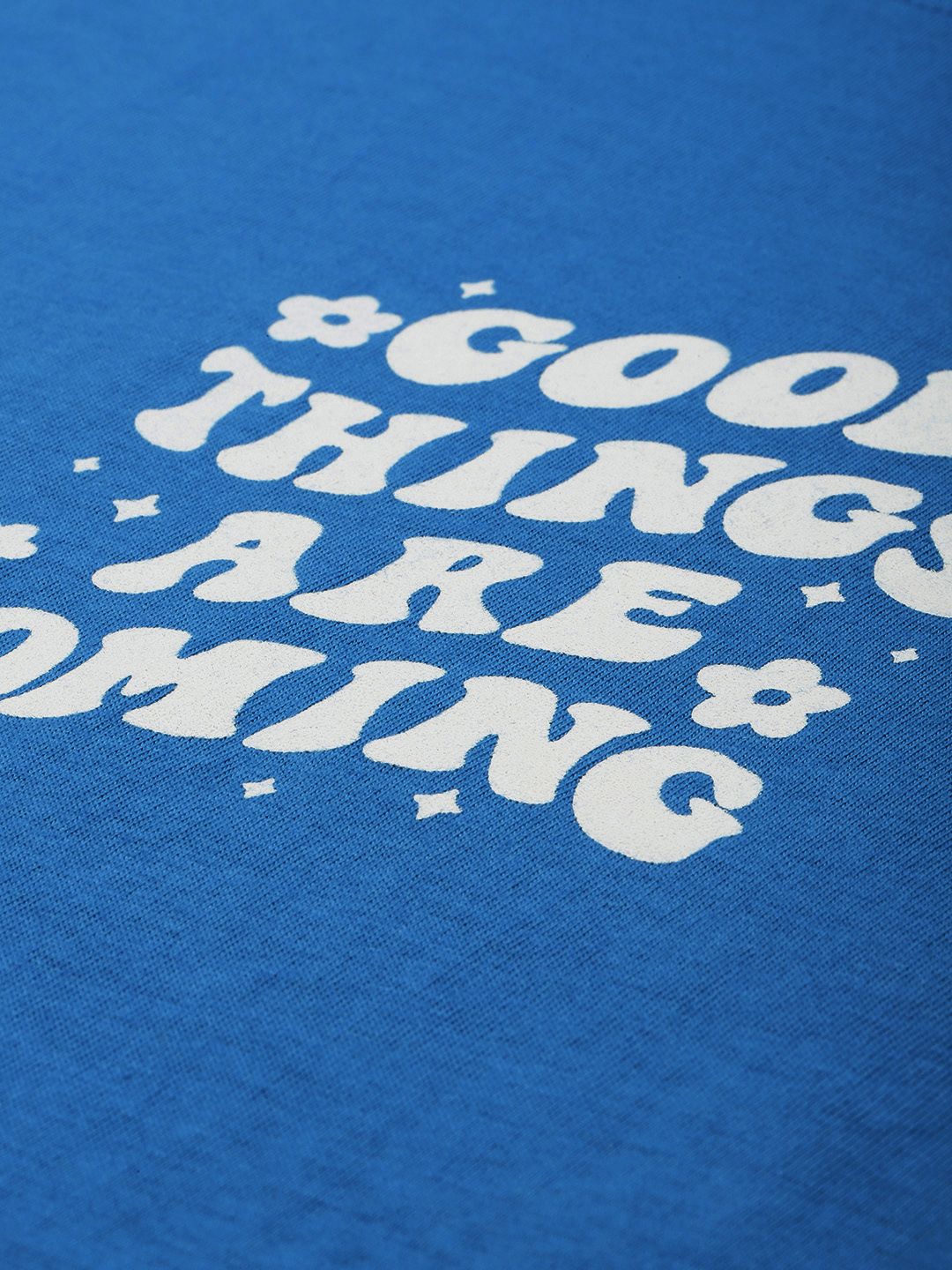 Freehand Women Regular Fit Typographic Oversized T-Shirt