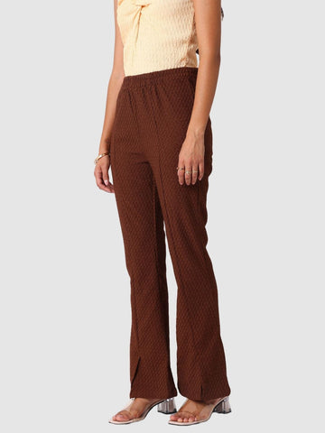 Women Brown Regular Fit Casual Trousers