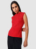 Women's Red Regular Fit Casual Top