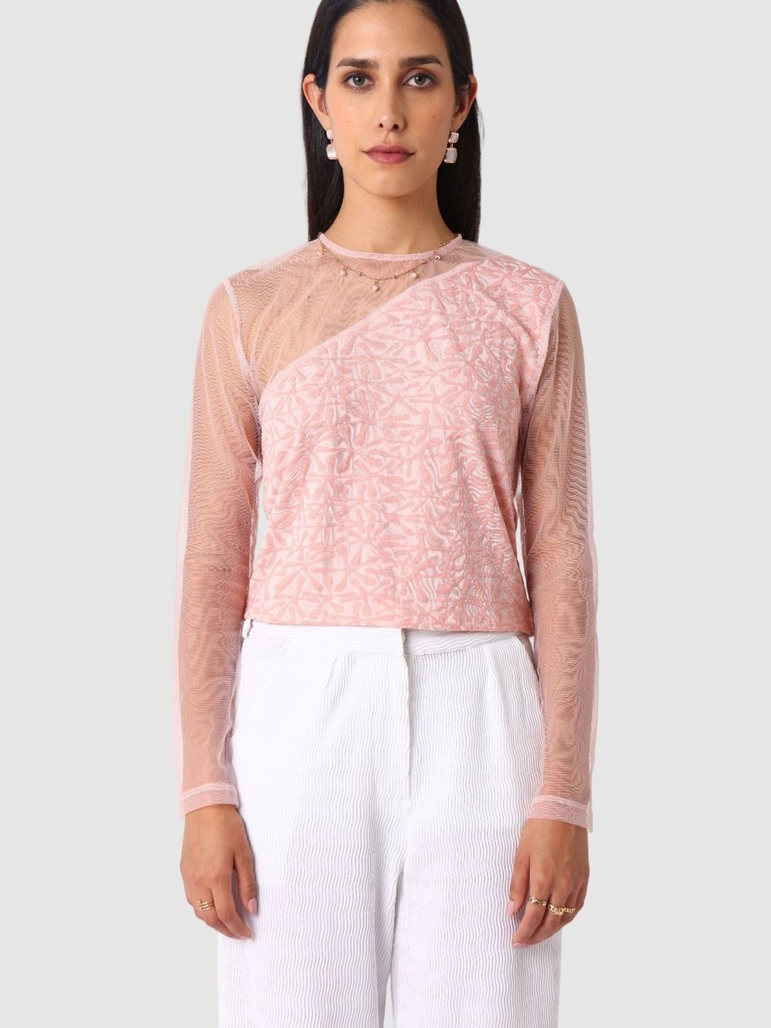 Women's Pink Regular Fit Casual Top