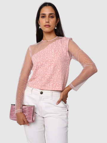 Women's Pink Regular Fit Casual Top