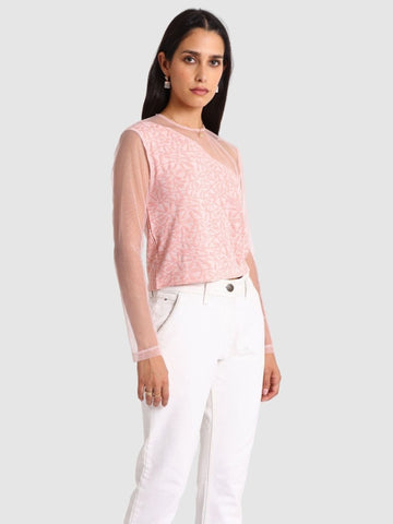 Women's Pink Regular Fit Casual Top