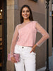 Women's Pink Regular Fit Casual Top