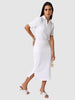 Women Regular Fit White Half Sleeves Dress